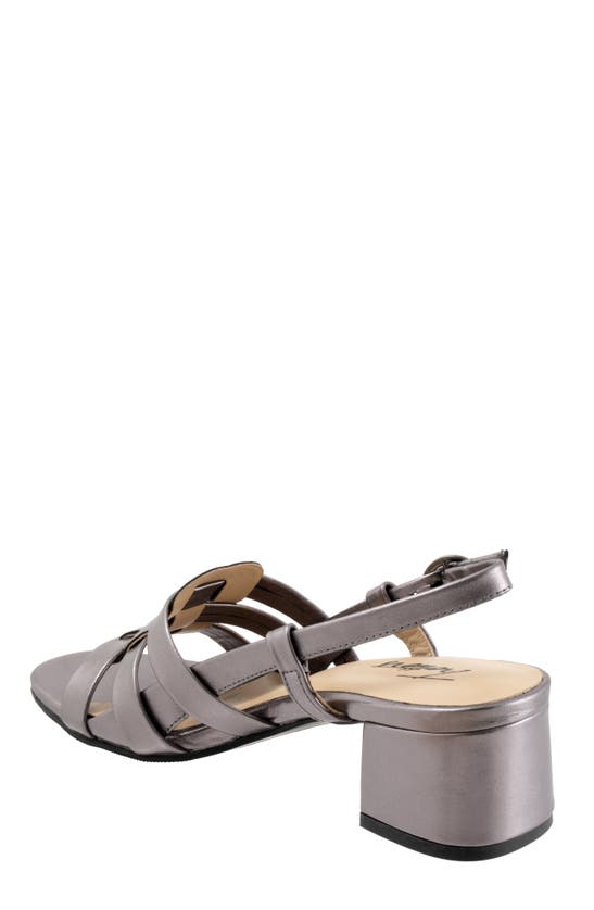 Shop Trotters Luna Slingback Sandal In Pewter Metallic