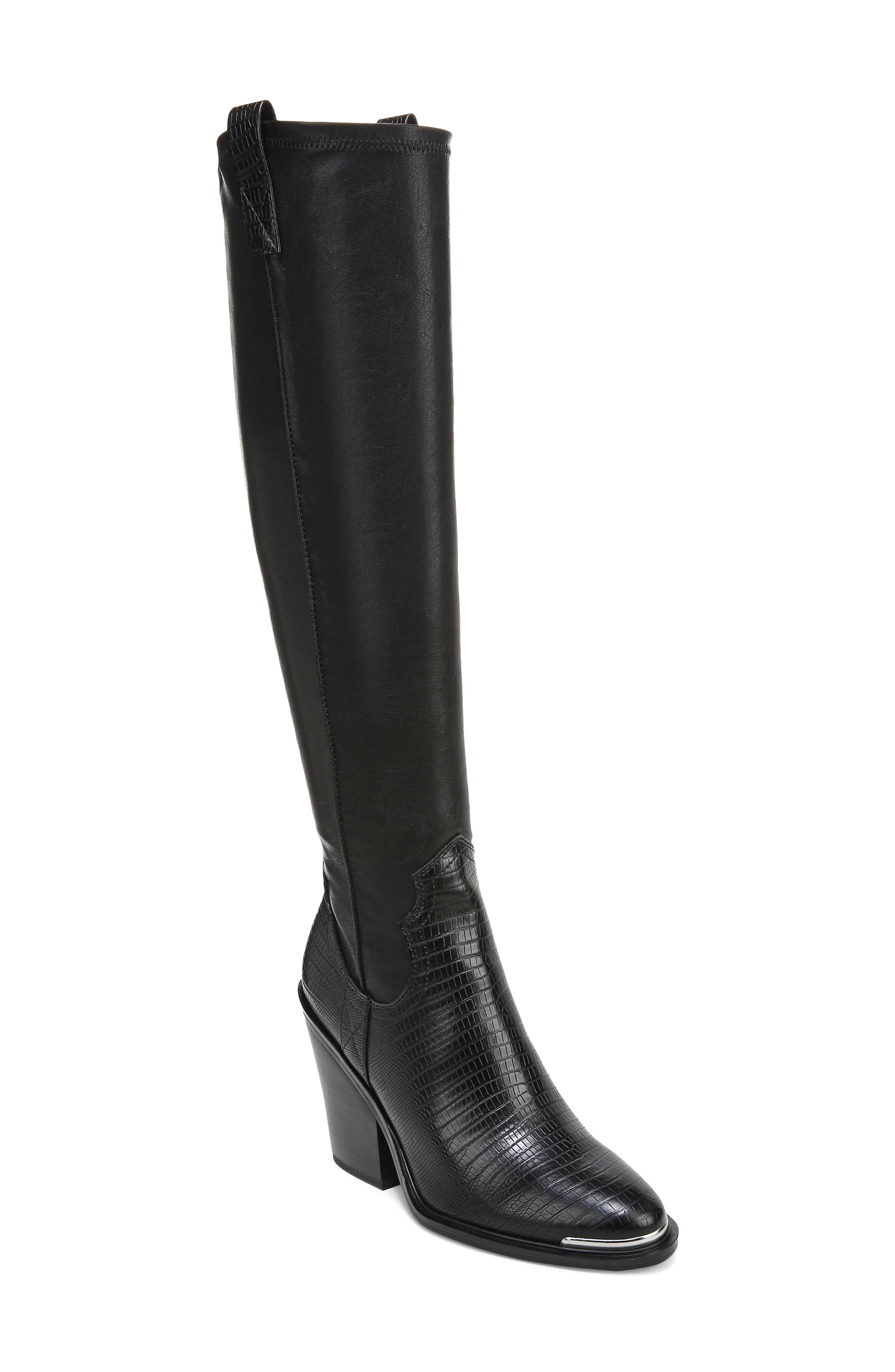 franco sarto knee high lug sole boots