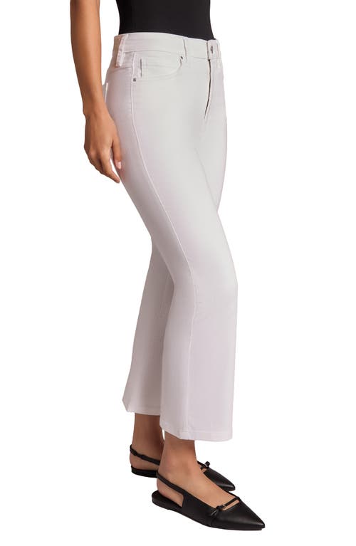 Shop Jones New York High Waist Crop Kick Flare Jeans In Soft White