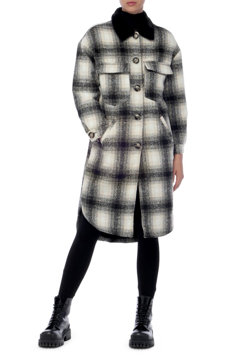 Apparis James Plaid Coat With Faux Fur Collar Nordstrom Apparis James Plaid Coat With Faux Fur Collar Nordstrom