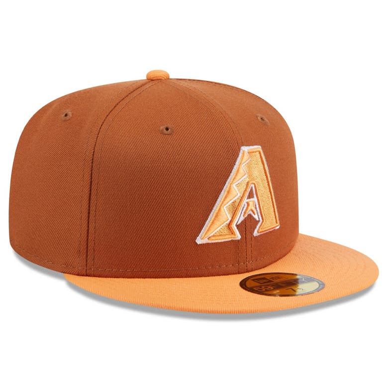 Shop New Era Brown/orange Arizona Diamondbacks Spring Color Basic Two-tone 59fifty Fitted Hat