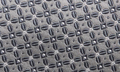 Shop Duchamp Mix Pattern Silk Tie In Lt Gray