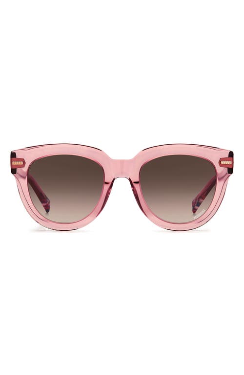 Shop Missoni 51mm Round Sunglasses In Nude/brown Gradient