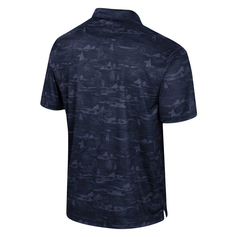 Shop Colosseum Navy Michigan Wolverines Daly Print Polo