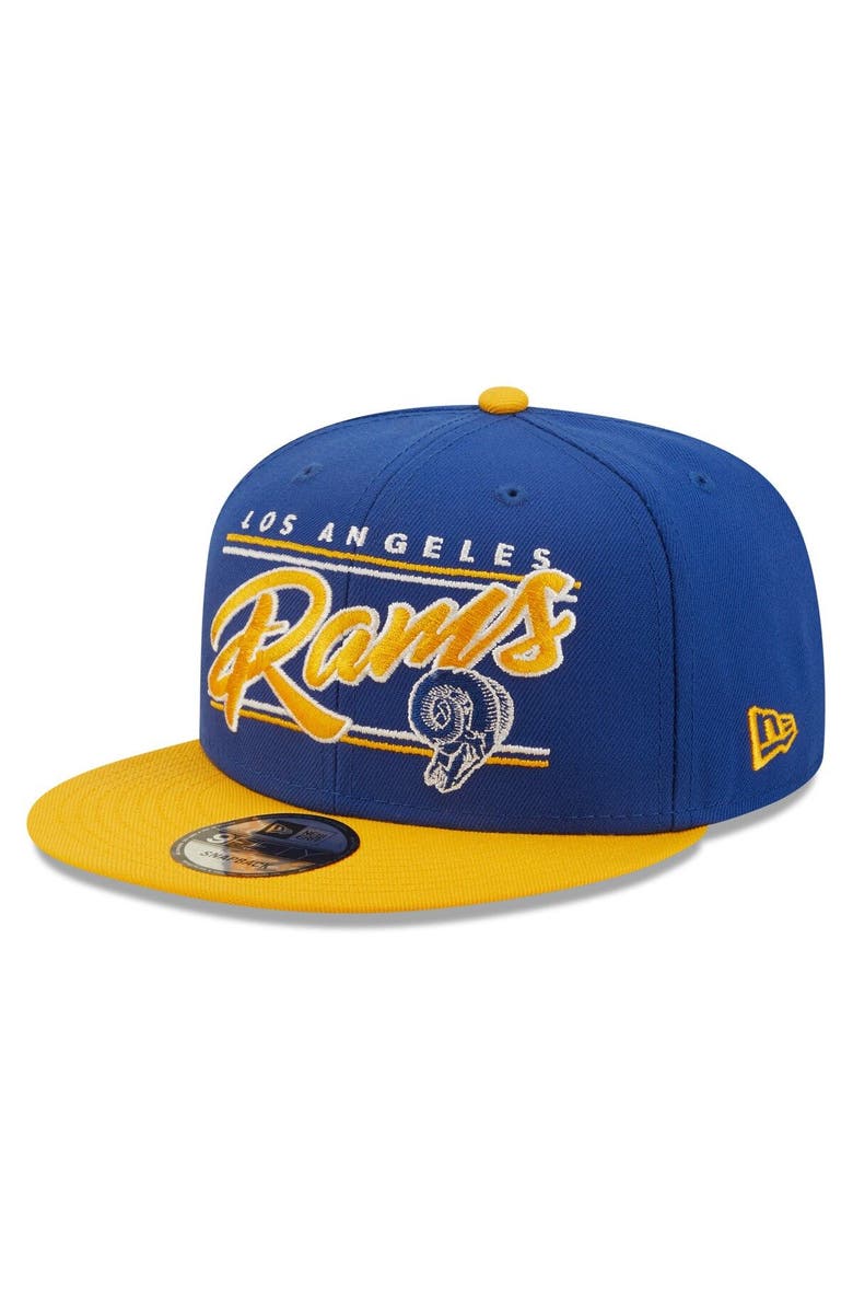 New Era Men's New Era Royal/Gold Los Angeles Rams Team Script 9FIFTY ...