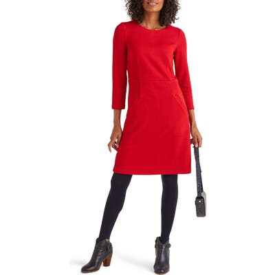 Boden Agnes Textured Jersey Dress, Red