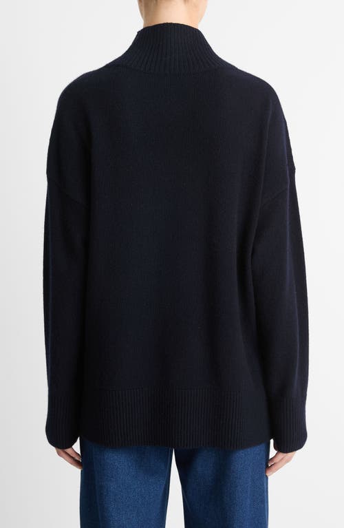 Shop Vince Funnel Neck Wool & Cashmere Sweater In Coastal