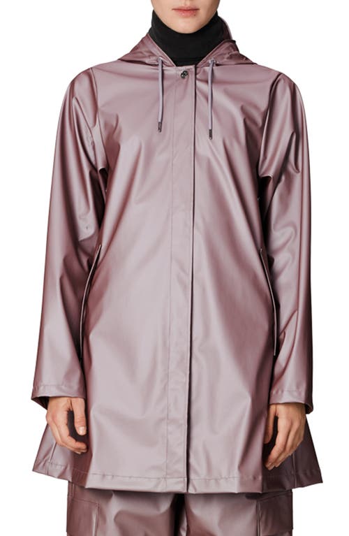 Rains Waterproof A-Line Rain Jacket in Muse 