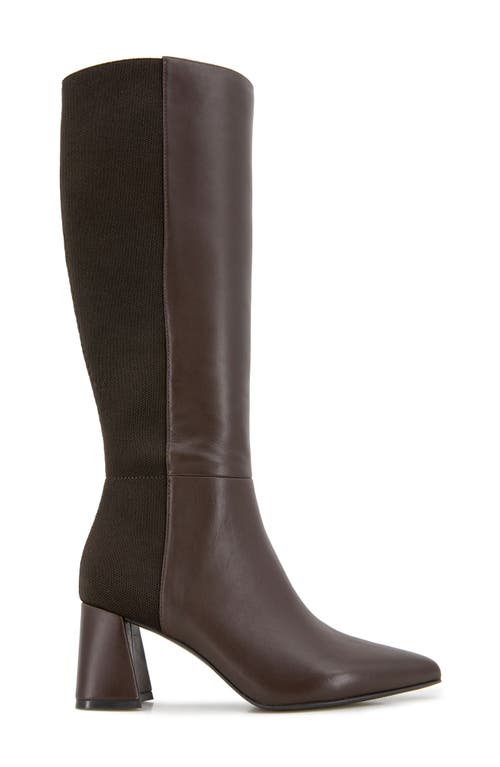 Shop Gentle Souls By Kenneth Cole Dionne Pointed Toe Knee High Boot In Chocolate Leather