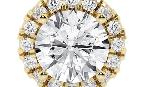 Badgley Mischka Collection Round Lab Created Diamond Halo Pendant Necklace In Gold