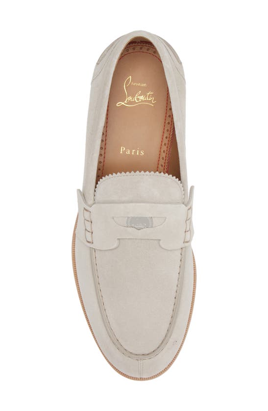 Shop Christian Louboutin Crosta Penny Loafer In Goose