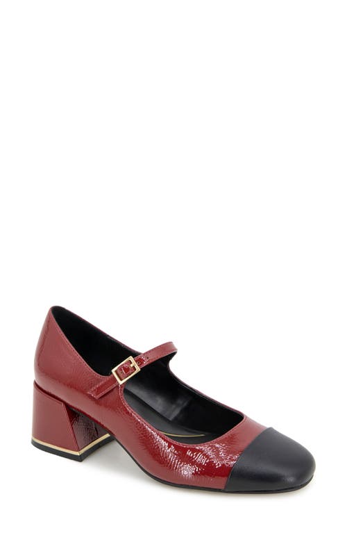 Shop Kenneth Cole Alec Mary Jane Pump In Rio Red/black Patent