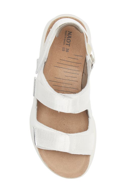 Naot Odyssey Slingback Sandal In White/grey