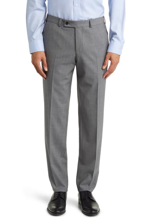 Ted Baker London Jerome Soft Constructed Stretch Wool Dress Pants in Light Grey at Nordstrom, Size 30