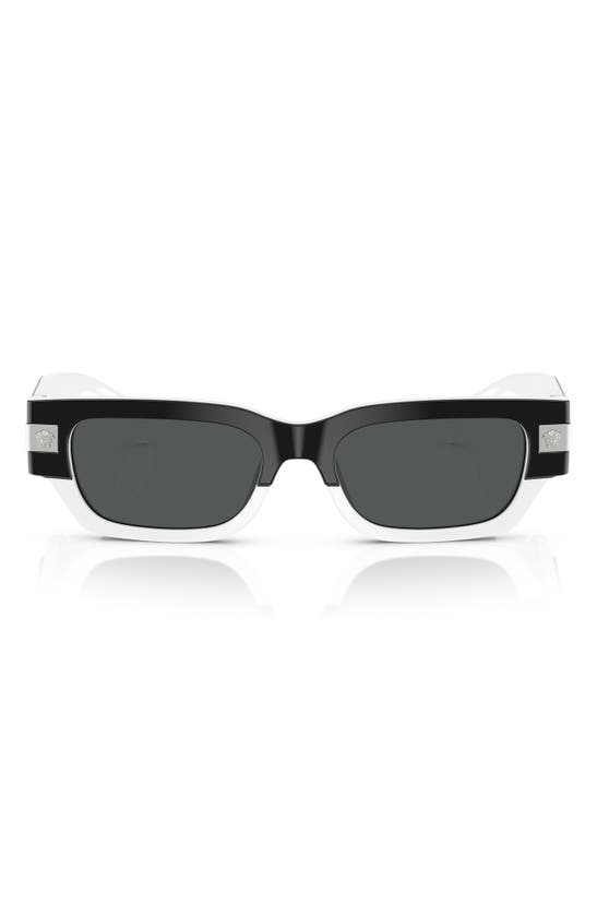 VERSACE VERSACE 53MM RECTANGULAR SUNGLASSES 