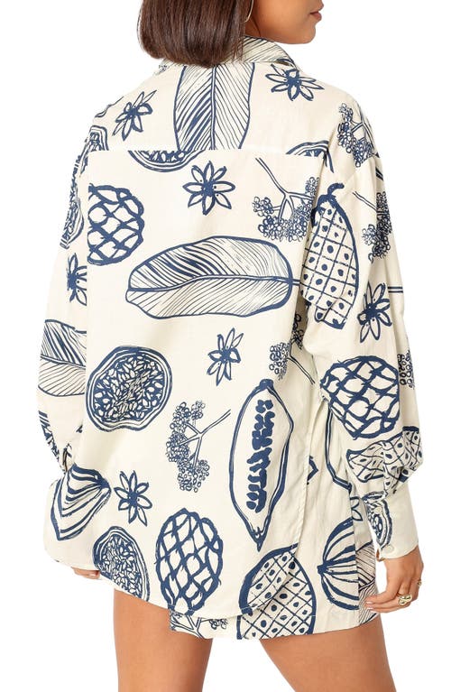 Petal And Pup Petal & Pup Bonnie Cotton & Linen Button-up Shirt & Shorts Set In Blue