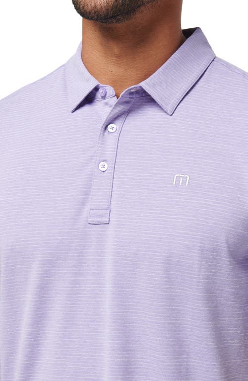 Shop Travismathew The Heater Solid Short Sleeve Performance Polo In Heather Imperial