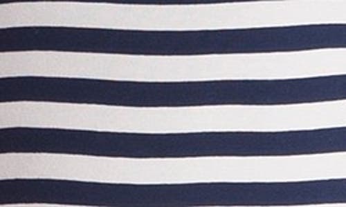 Seraphine Stripe Nursing Dress In Navy