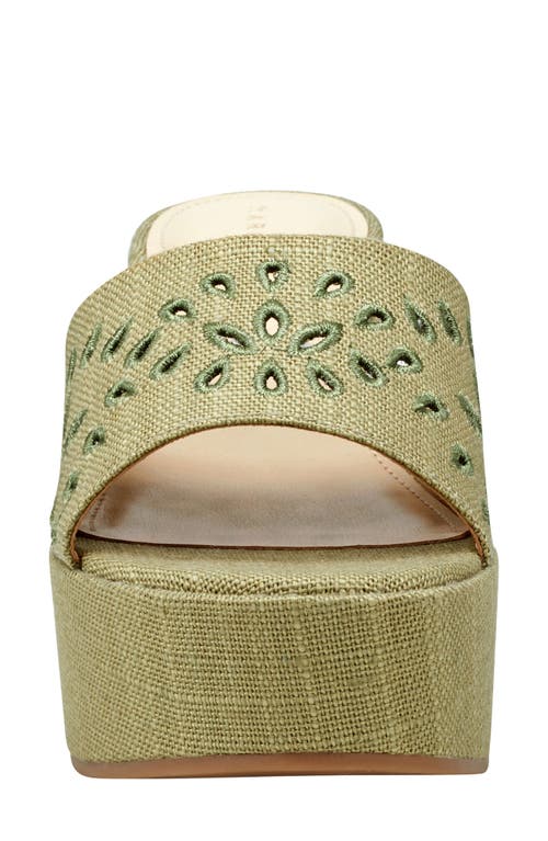 Marc Fisher Ltd Foreva Platform Sandal In Medium Green