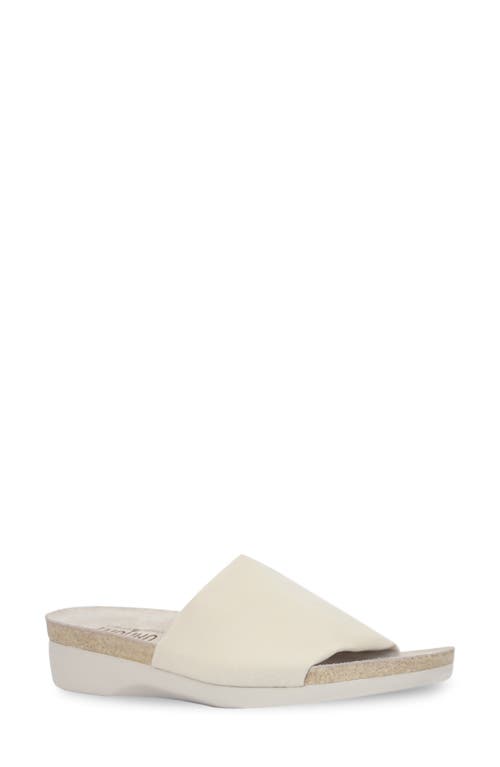 Casita Slide Sandal in Bone Fabric