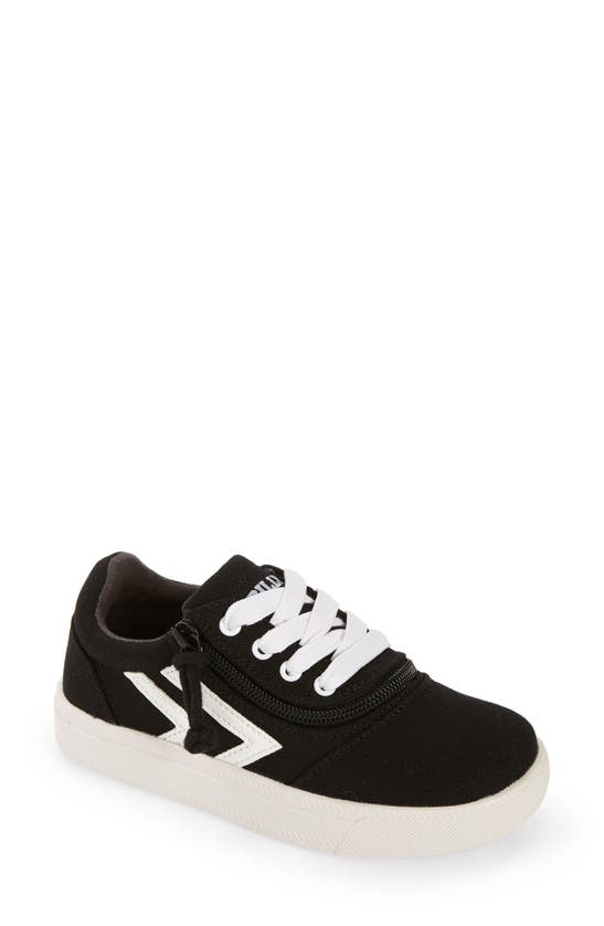 Billy Footwear Kids' Zip Sneaker In Black/ White