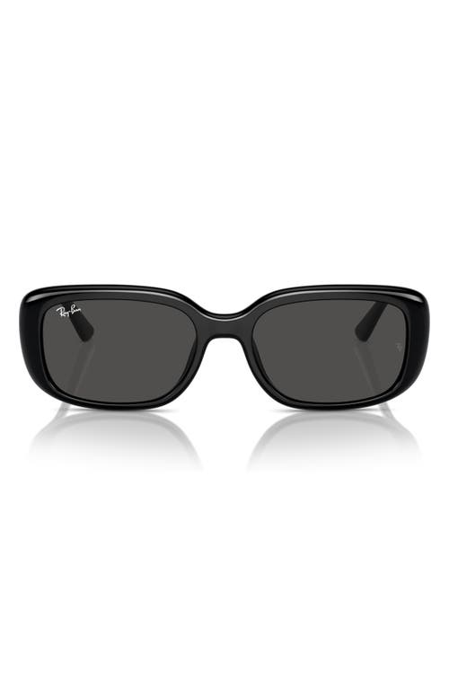 Ray Ban Ray-ban 56mm Pillow Rectangular Sunglasses In Dark Grey/black