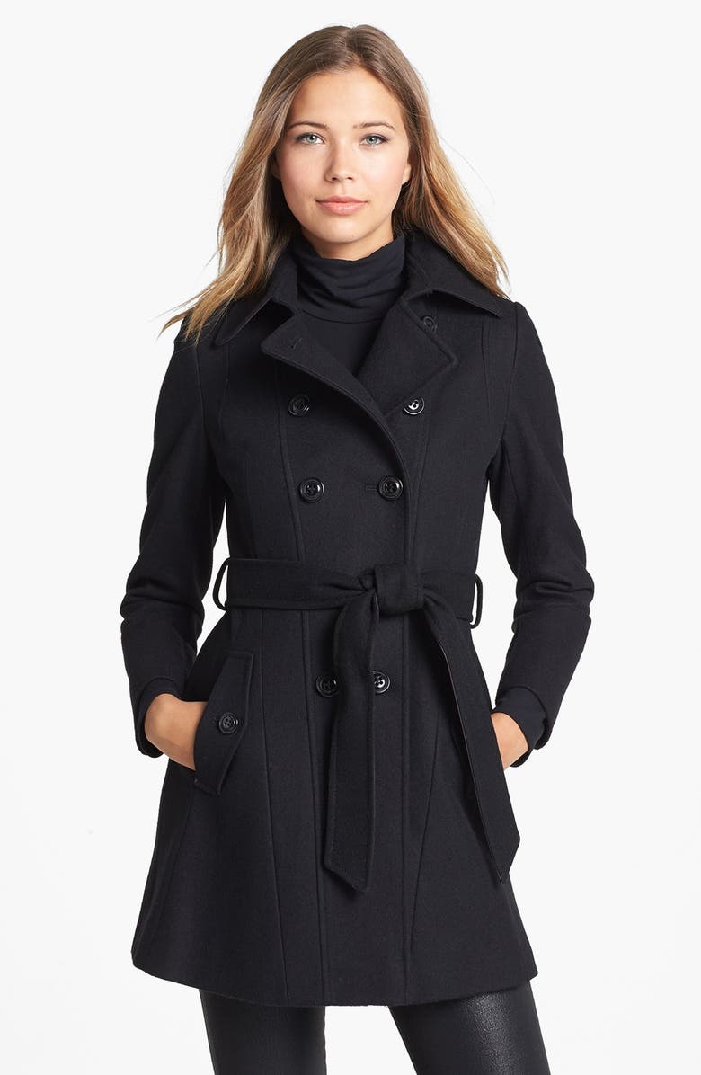 DKNY Double Breasted Military Coat (Petite) | Nordstrom