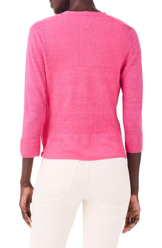 Shop Nic + Zoe Nic+zoe 4-way Linen Blend Convertible Cardigan In Wild Pink