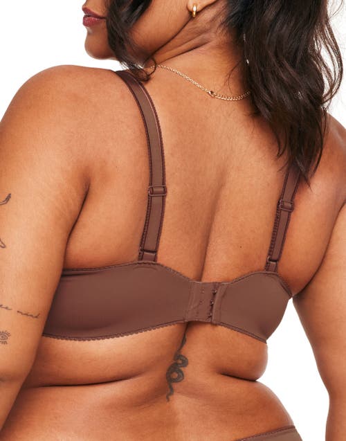 Shop Adore Me Johanna Contour Demi Bra In Dark Brown