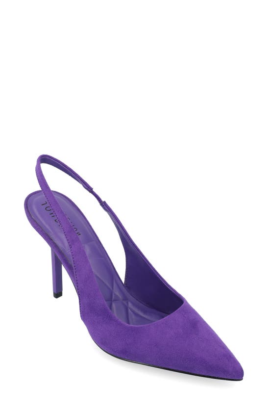 Journee Collection Elenny Slingback Stiletto Pump In Purple