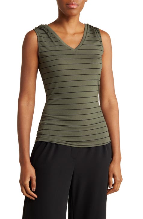 Pleat Shoulder Fitted Tank