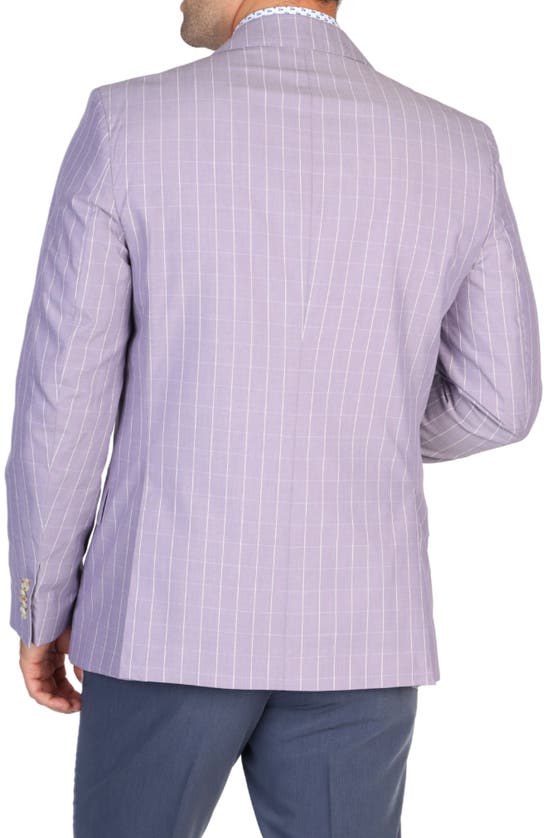 Tailorbyrd Mini Windowpane Sport Coat In Lilac