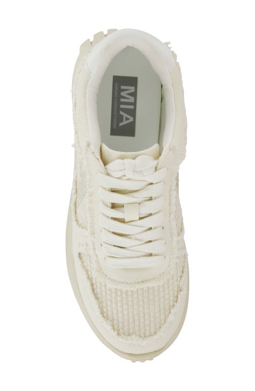 Shop Mia Track Sneaker In White/linen