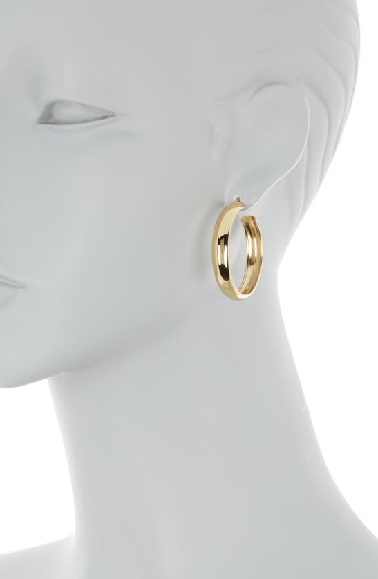 Shop Argento Vivo Sterling Silver Hoop Earrings In Gold