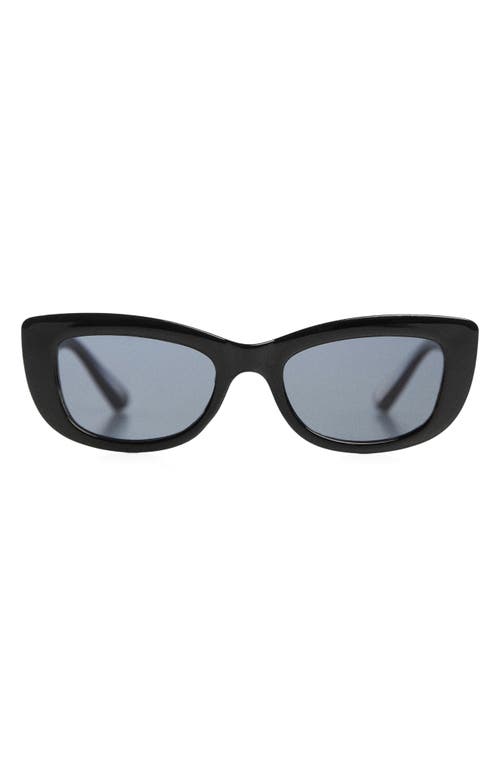 Mango Retro Sunglasses In Black