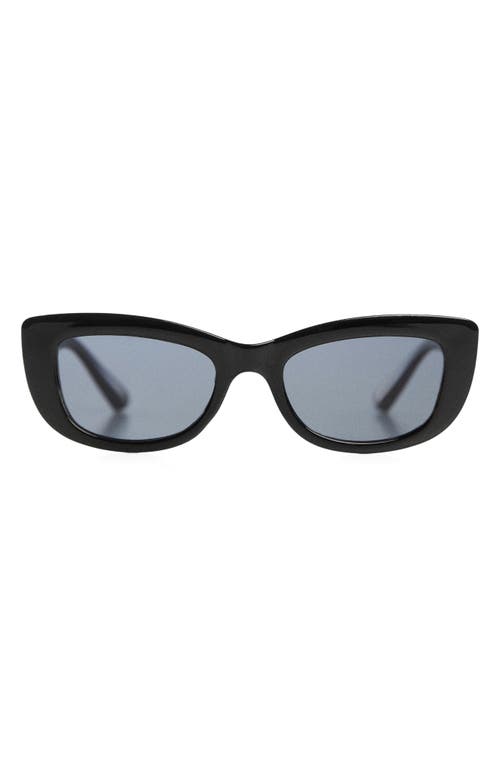 Shop Mango Retro Sunglasses In Black