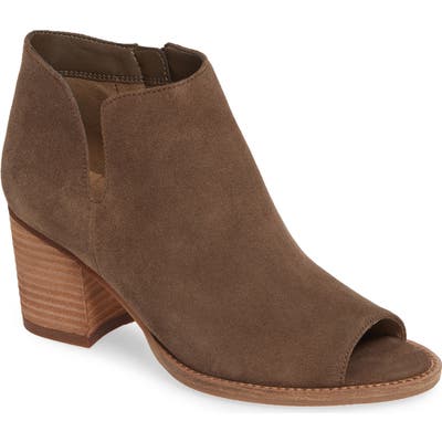 Blondo Nappa Waterproof Open Toe Bootie- Beige