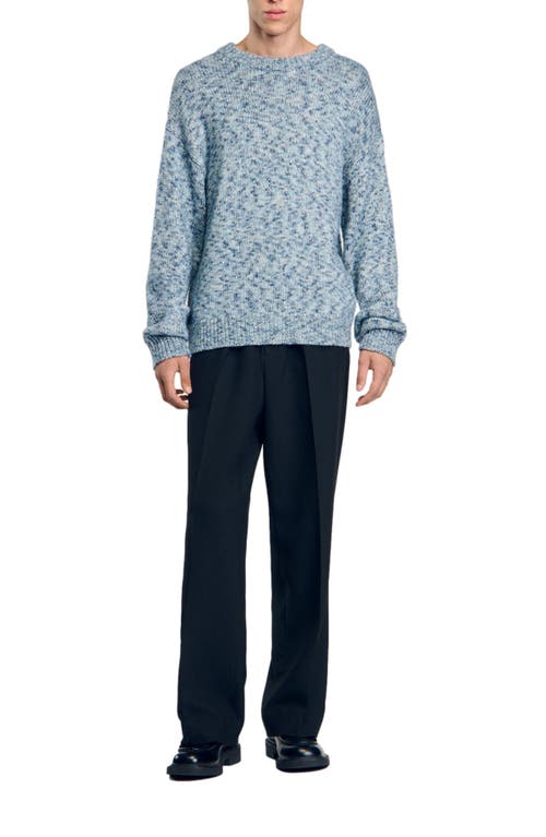 Shop Sandro Marled Knit Sweater In Sky Blue