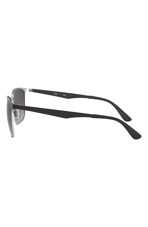 Shop Ray Ban Ray-ban 59mm Gradient Square Sunglasses In Silver/black/grey Gradient