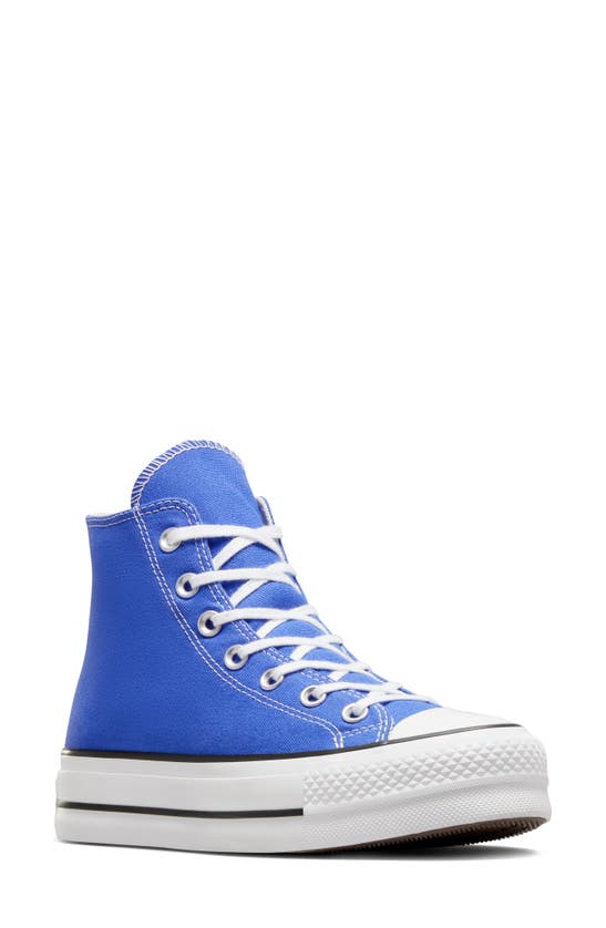 Shop Converse Chuck Taylor® All Star® Lift High Top Platform Sneaker In Blue Flame/ White/ Black