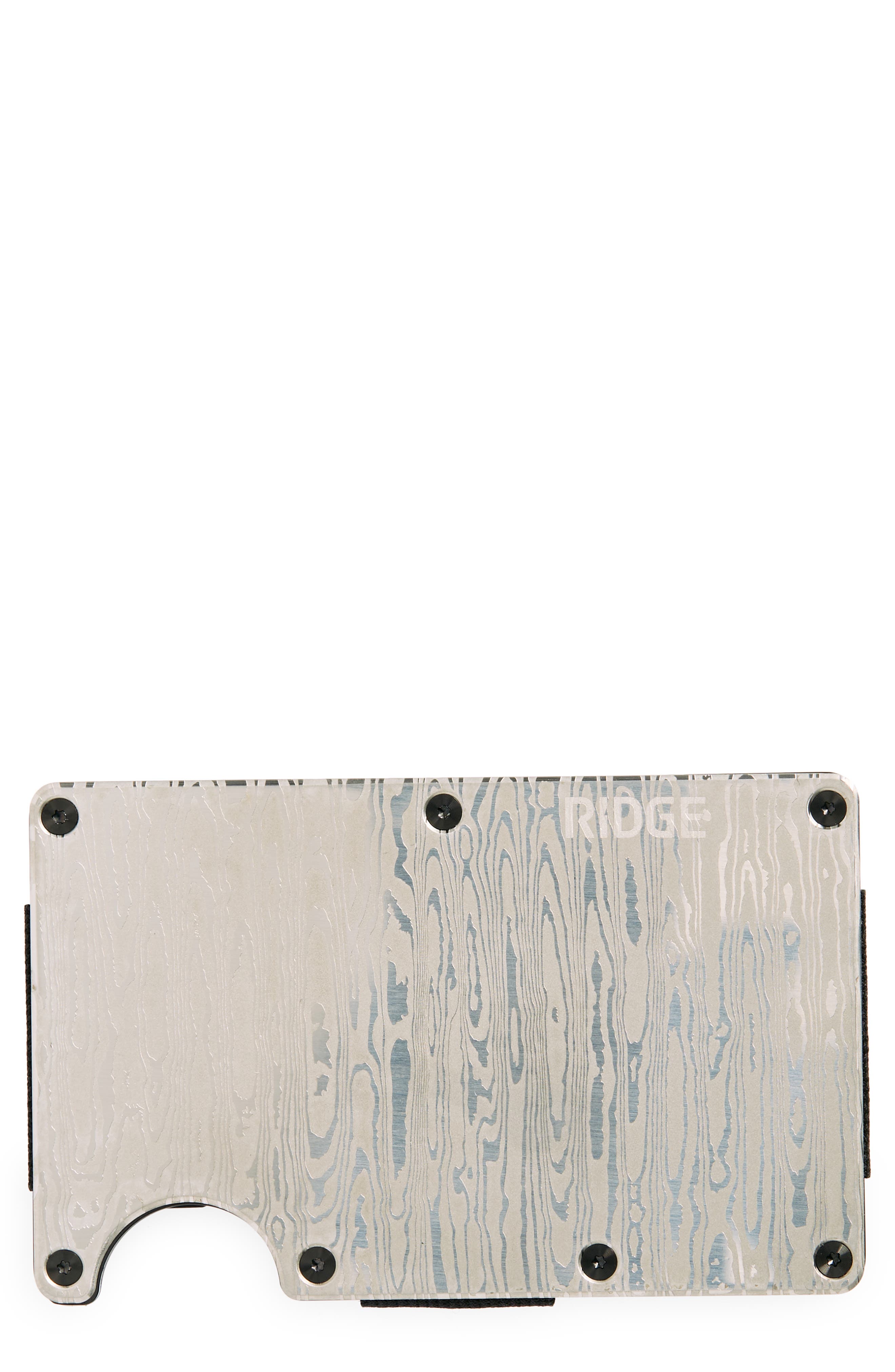 the Ridge Aluminum Wallet in Damascus 