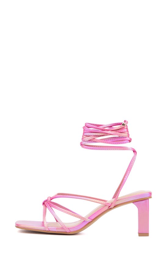 Shop Fashion To Figure Lana Heeled Sandal In Sorbet Orange Pink