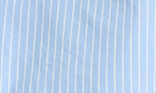 Shop Vince Stripe Relaxed Cotton Button-up Shirt In Sky Blue/off White