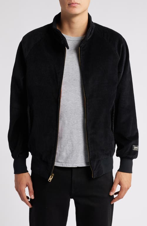 Schott NYC Corduroy Baracuta Jacket in Black 