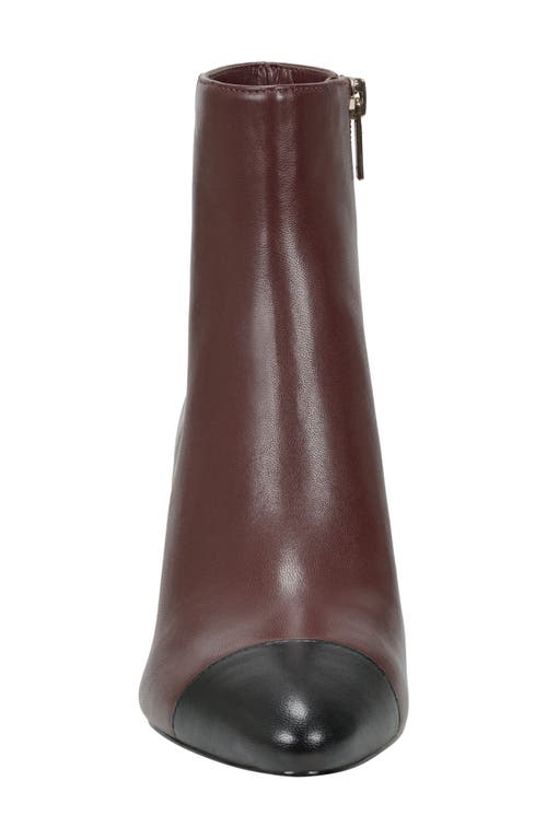 Shop Marc Fisher Ltd Aleea Cap Toe Bootie In Dark Red