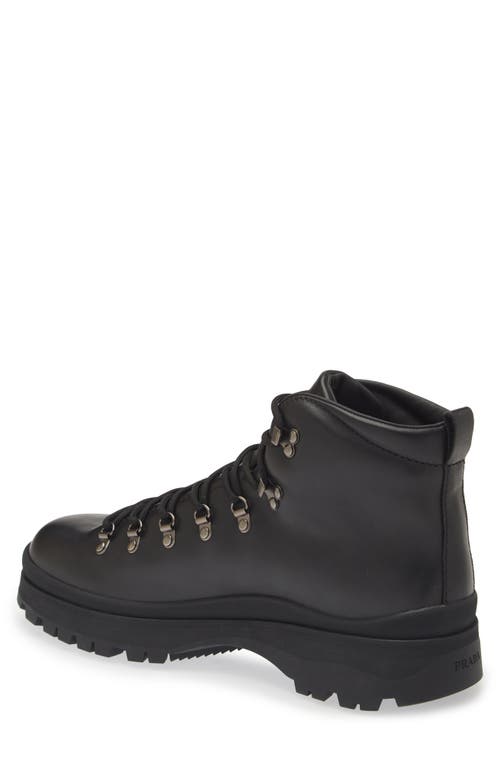 Shop Prada Brixxen Hiking Boot In Nero