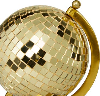 VIVIAN LUNE HOME Gold Stainless Steel Disco Ball Style Globe