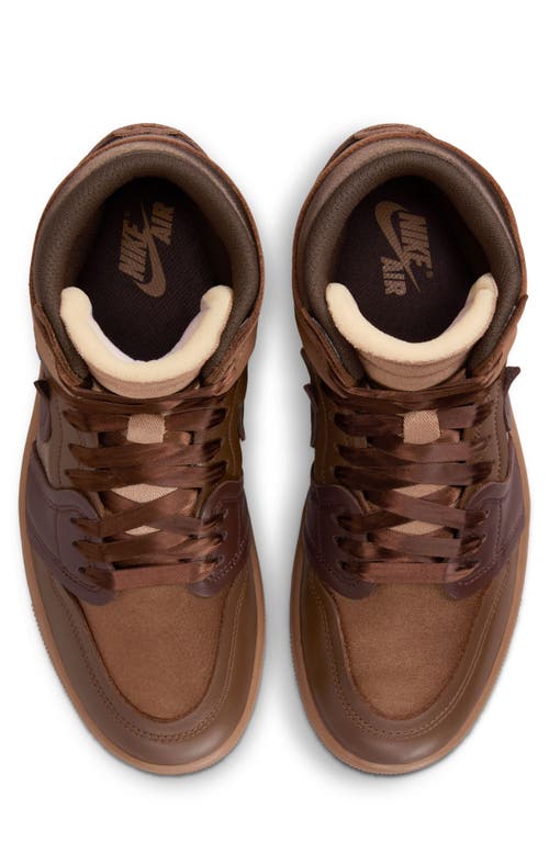 Jordan Women's Air 1 High Method Of Make Shoes In Archaeo Brown/earth/cacao