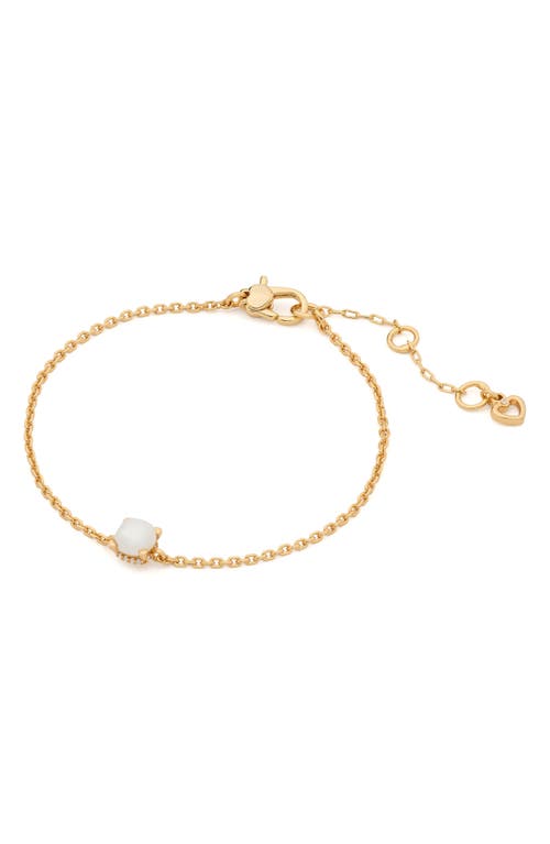 Kate Spade New York Imitation Pearl Bracelet In Gold