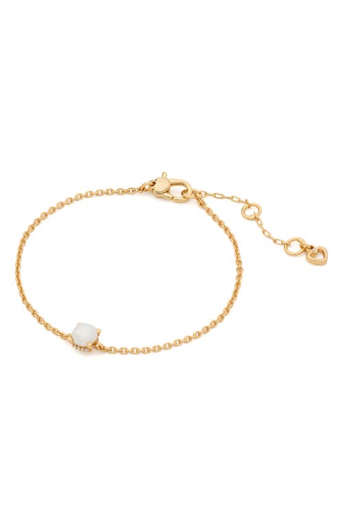 Kate Spade New York imitation pearl bracelet in Cream/Gold at Nordstrom